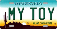 My Toy Arizona Background Metal Novelty License Plate