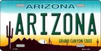 Arizona Arizona Background Metal Novelty License Plate