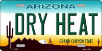 Dry Heat Arizona Background Metal Novelty License Plate