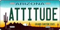 Attitude Arizona Background Metal Novelty License Plate