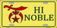 Hi Noble Metal Novelty License Plate