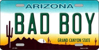 Bad Boy Arizona Background Metal Novelty License Plate
