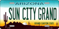 Sun City Grand Arizona Background Metal Novelty License Plate