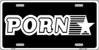 Porn Star Metal Novelty License Plate