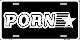 Porn Star Metal Novelty License Plate