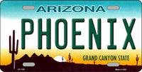 Phoenix Arizona Background Metal Novelty License Plate