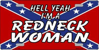 Redneck Woman Metal Novelty License Plate