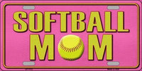 Softball Mom Metal Novelty License Plate