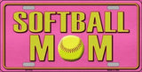 Softball Mom Metal Novelty License Plate