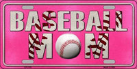 Baseball Mom Metal Novelty License Plate