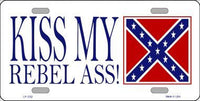 Kiss My Rebel Ass Metal Novelty License Plate