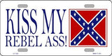 Kiss My Rebel Ass Metal Novelty License Plate