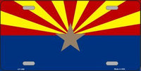Arizona Flag Small Star Metal Novelty License Plate