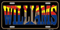 Williams Arizona Flag Black Metal Novelty License Plate