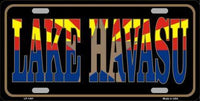 Lake Havasu Arizona Flag Black Metal Novelty License Plate