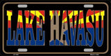 Lake Havasu Arizona Flag Black Metal Novelty License Plate