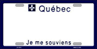 Quebec Canada Background Metal Novelty License Plate