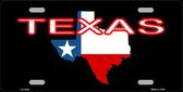 Texas Filled State Flag Novelty Metal License Plate