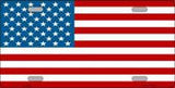 USA Flag Novelty Metal License Plate