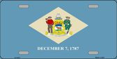 Delaware State Flag Novelty Metal License Plate