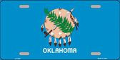 Oklahoma State Flag Novelty Metal License Plate