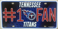 Tennessee Titans #1 Fan Novelty Metal License Plate