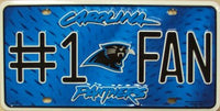 Carolina Panthers #1 Fan Novelty Metal License Plate