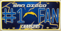 San Diego Chargers #1 Fan Novelty Metal License Plate