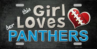 This Girl Loves Her Carolina Panthers Novelty Metal License Plate
