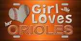 This Girl Loves Her Baltimore Orioles Novelty Metal License Plate