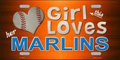 This Girl Loves Her Miami Marlins Novelty Metal License Plate