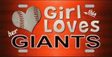 This Girl Loves Her San Francisco Giants Novelty Metal License Plate