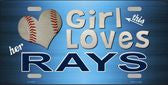 This Girl Loves Her Tampa Bay Rays Novelty Metal License Plate