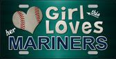 This Girl Loves Her Seattle Mariners Novelty Metal License Plate