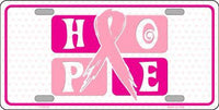 Hope Breast Cancer Awareness Novelty Metal License Plate