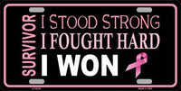 Breast Cancer Survivor Novelty Metal License Plate