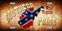 West Virginia Southern Pride Novelty Metal License Plate