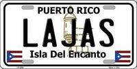 Lajas Puerto Rico State Background Metal Novelty License Plate