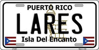 Lares Puerto Rico State Background Metal Novelty License Plate