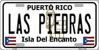 Las Piedras Puerto Rico State Background Metal Novelty License Plate