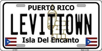Levittown Puerto Rico State Background Metal Novelty License Plate