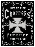 Live To Ride Metal Novelty Parking Sign