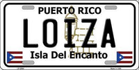 Loiza Puerto Rico State Background Metal Novelty License Plate