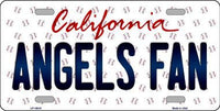 Los Angeles Angels MLB Fan California State Background Novelty Metal License Plate
