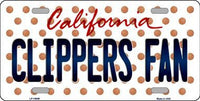Los Angeles Clippers NBA Fan California Novelty State Background Metal License Plate