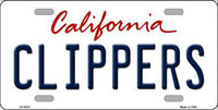 Los Angeles Clippers California Novelty State Background Metal License Plate