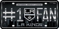 LA Kings NHL #1 Fan Metal Novelty License Plate