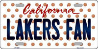 Los Angeles Lakers NBA Fan California Novelty State Background Metal License Plate