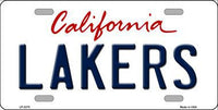Los Angeles Lakers California Novelty State Background Metal License Plate