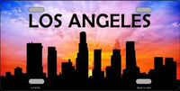 Los Angeles City Silhouette Metal Novelty License Plate
